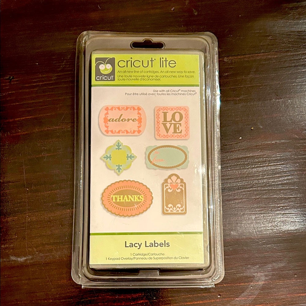 Cricut Lite Lacy Labels Cartridge - Multicolor Designs